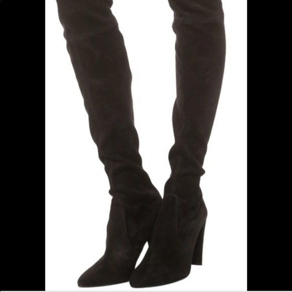 Stuart Weitzman Thigh-High Suede Boots - Picture 4 of 7